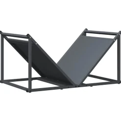 VIDAXL - Portant de bois chauffage anthracite 70x43x34,5 cm