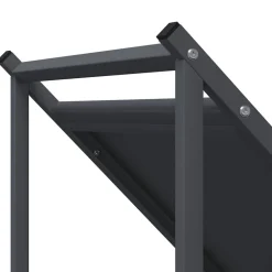 VIDAXL - Portant de bois chauffage anthracite 70x43x34,5 cm