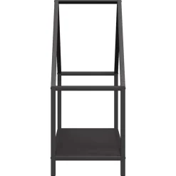 VIDAXL - Portant de bois chauffage noir 60x25x60 cm