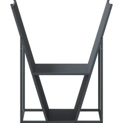 VIDAXL - Portant de bois chauffage anthracite 69,5x35x81 cm