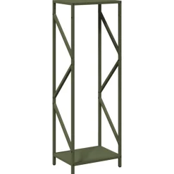 VIDAXL - Portant de bois chauffage vert olive 34x25x100 cm