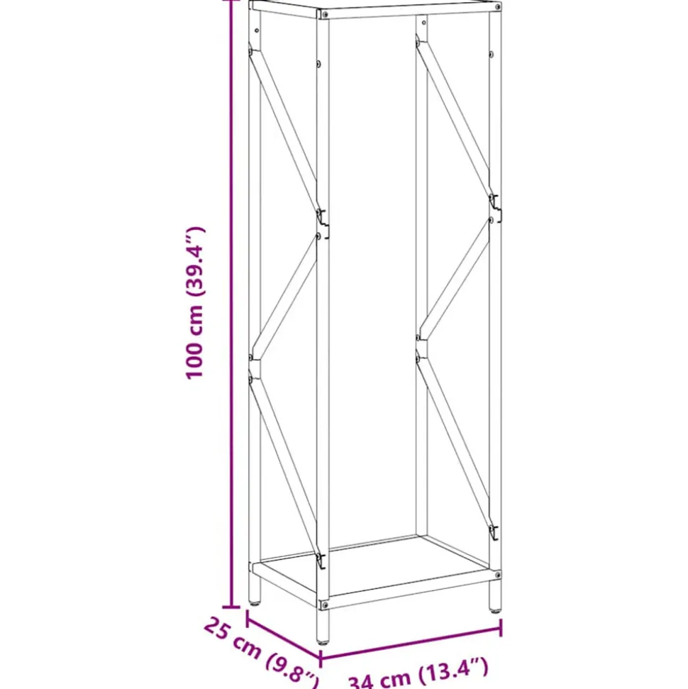 VIDAXL - Portant de bois chauffage vert olive 34x25x100 cm