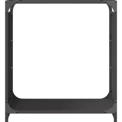 VIDAXL - Portant de bois chauffage noir 60x28x65 cm