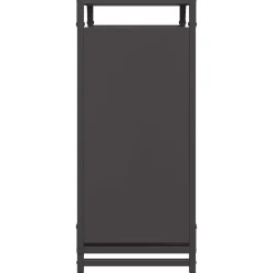 VIDAXL - Portant de bois chauffage noir 60x28x65 cm