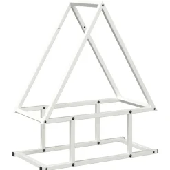 VIDAXL - Portant de bois chauffage blanc 50x25x60 cm