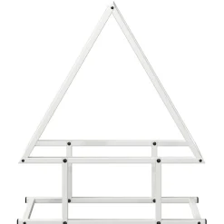 VIDAXL - Portant de bois chauffage blanc 50x25x60 cm