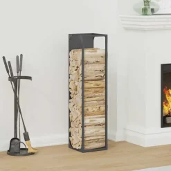 VIDAXL - Portant de bois chauffage anthracite 25x25x100 cm