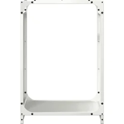 VIDAXL - Portant de bois chauffage blanc 44x28x65 cm