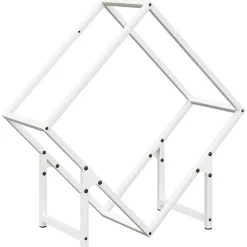 VIDAXL - Portant de bois chauffage blanc 60x25x60 cm