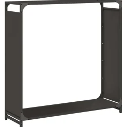 VIDAXL - Portant de bois chauffage noir 90x28x90 cm
