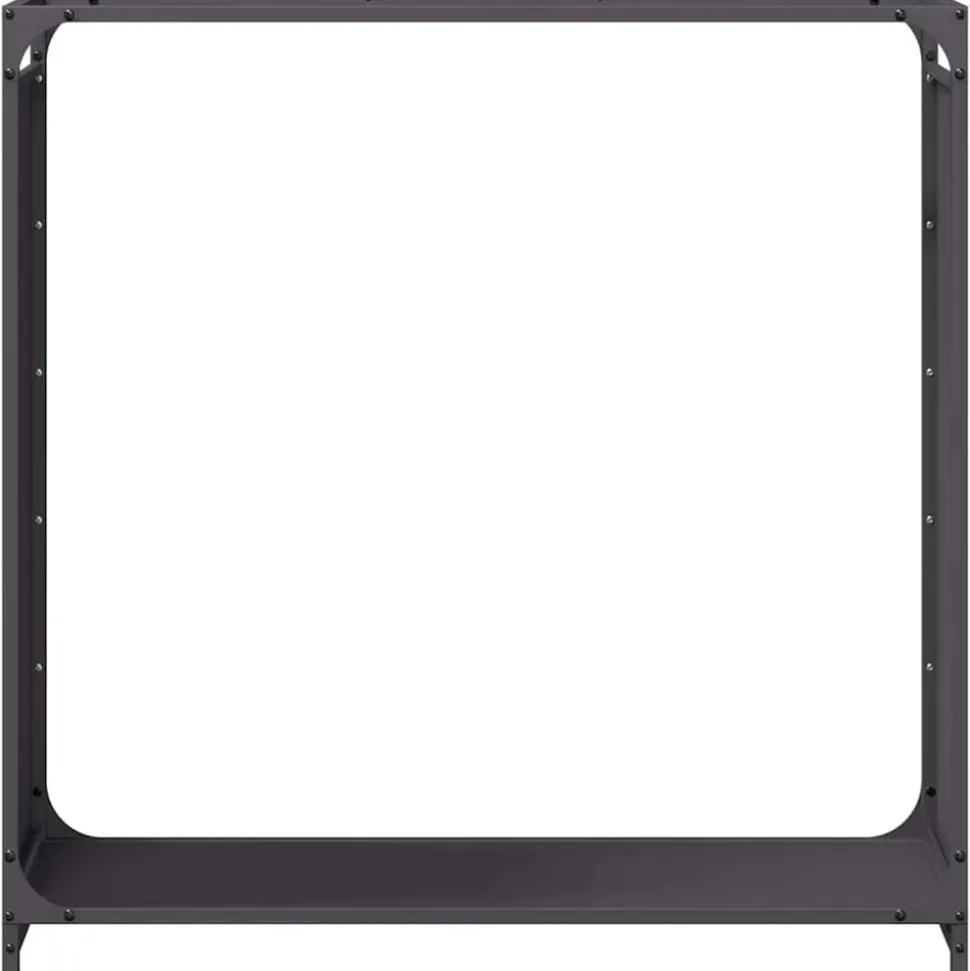 VIDAXL - Portant de bois chauffage noir 90x28x90 cm