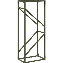 VIDAXL - Portant de bois chauffage vert olive 40x25x100 cm