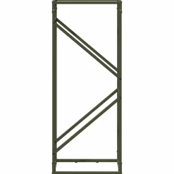 VIDAXL - Portant de bois chauffage vert olive 40x25x100 cm