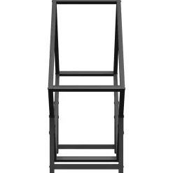VIDAXL - Portant de bois chauffage noir 60x25x60 cm