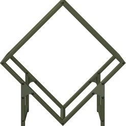 VIDAXL - Portant de bois chauffage vert olive 50x25x50 cm