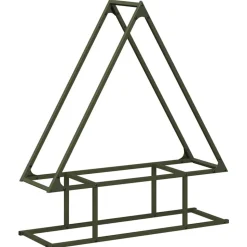 VIDAXL - Portant de bois chauffage vert olive 80x25x90 cm