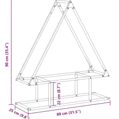 VIDAXL - Portant de bois chauffage vert olive 80x25x90 cm
