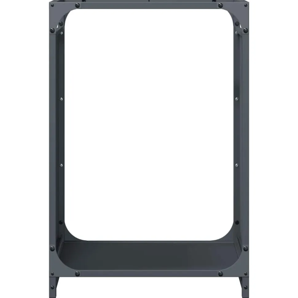VIDAXL - Portant de bois chauffage anthracite 44x28x65 cm
