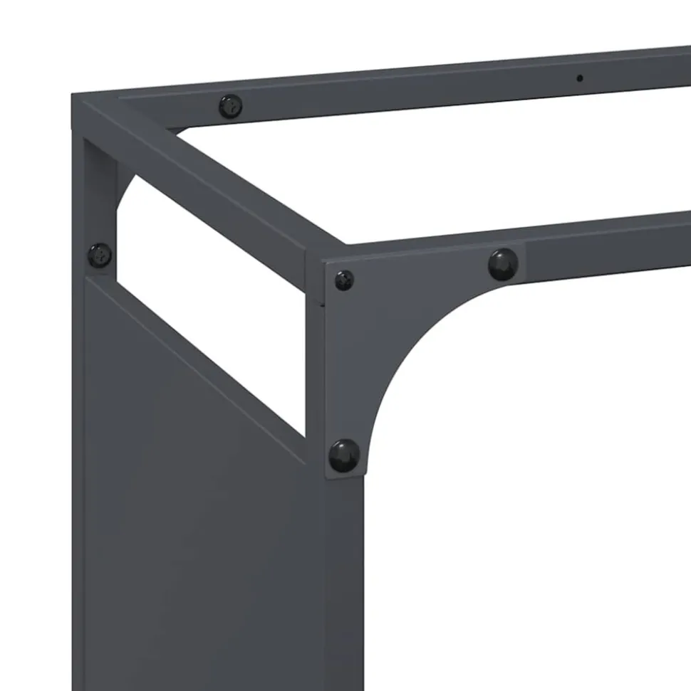 VIDAXL - Portant de bois chauffage anthracite 44x28x65 cm