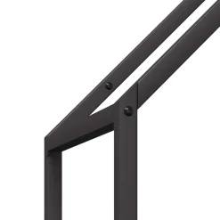 VIDAXL - Portant de bois chauffage noir 40x25x120 cm