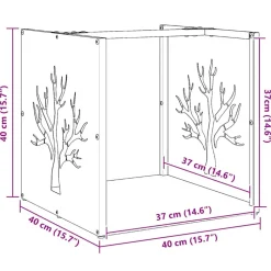 VIDAXL - Portant de bois chauffage blanc 40x40x40 cm