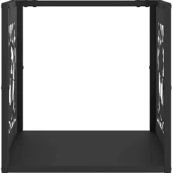 VIDAXL - Portant de bois chauffage noir 40x40x40 cm