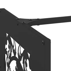 VIDAXL - Portant de bois chauffage noir 40x40x40 cm