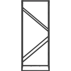 VIDAXL - Portant de bois chauffage noir 40x25x100 cm