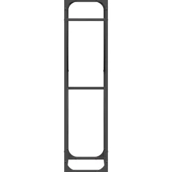 VIDAXL - Portant de bois chauffage noir 40x25x100 cm