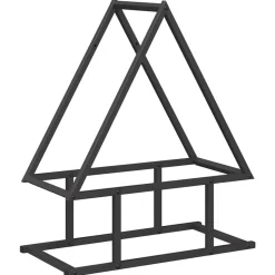 VIDAXL - Portant de bois chauffage noir 50x25x60 cm