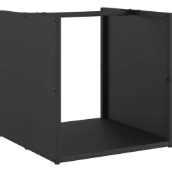 VIDAXL - Portant de bois chauffage noir 40x40x40 cm