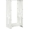 VIDAXL - Portant de bois chauffage blanc 40x30x80 cm