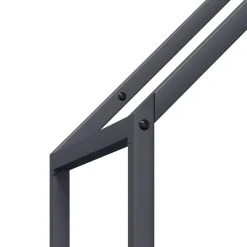 VIDAXL - Portant de bois chauffage anthracite 40x25x120 cm