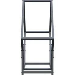 VIDAXL - Portant de bois chauffage anthracite 60x25x60 cm