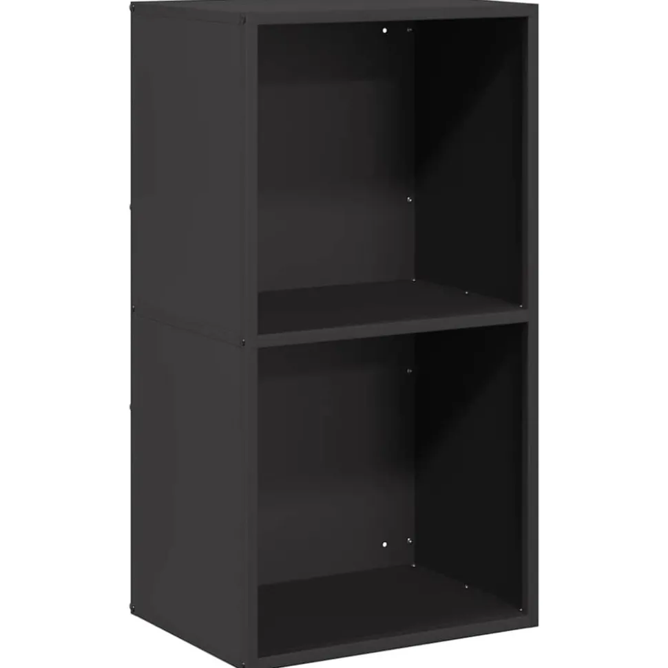 VIDAXL - Portant de bois chauffage noir 40x30x75 cm