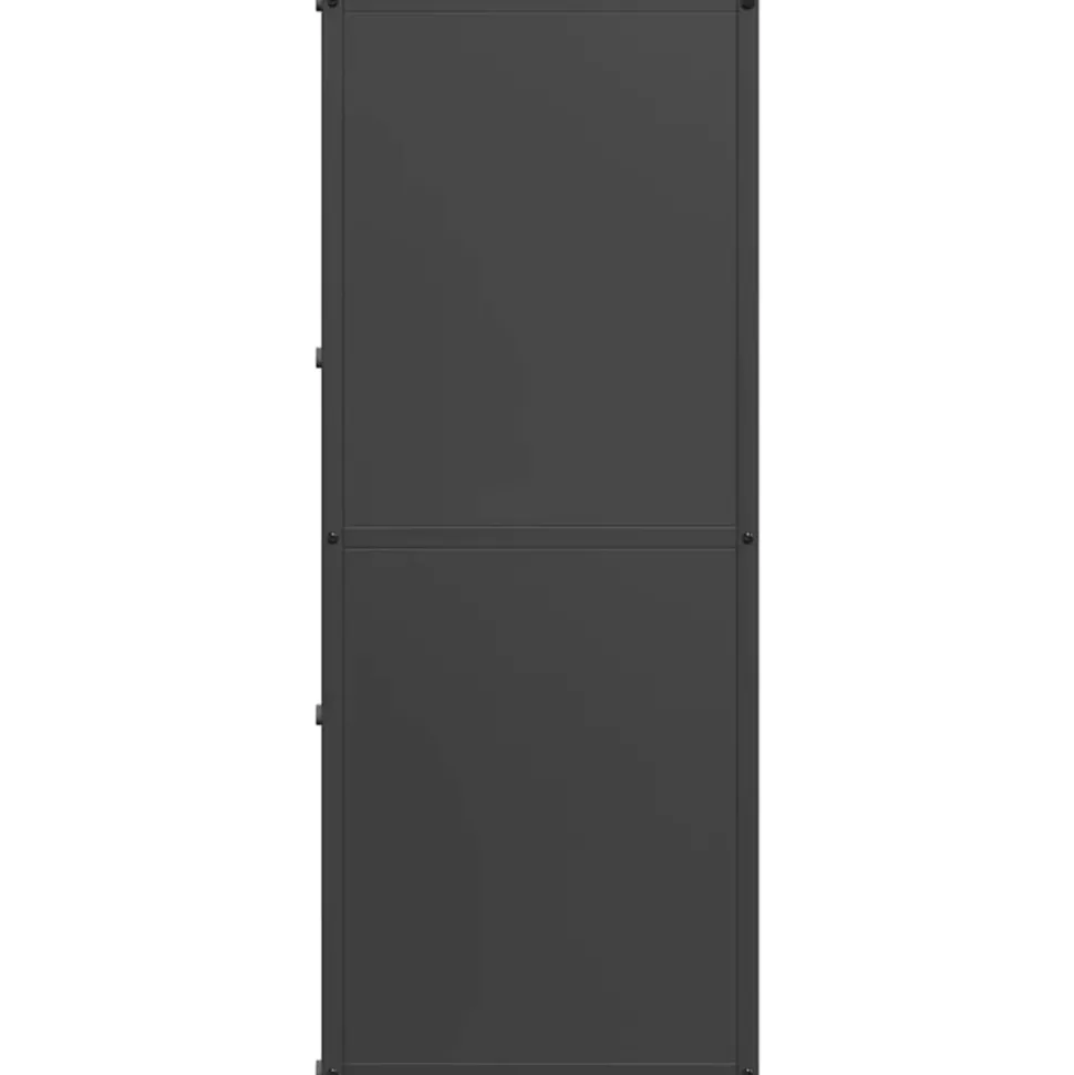 VIDAXL - Portant de bois chauffage noir 40x30x75 cm