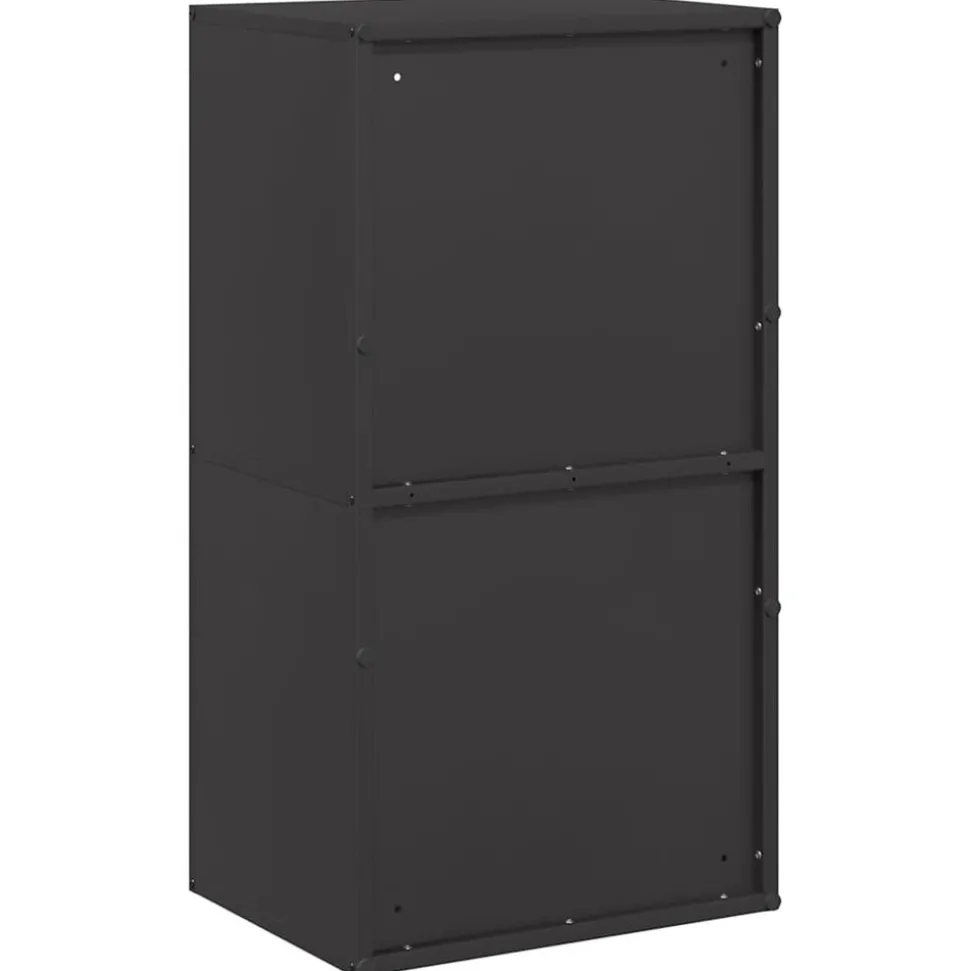 VIDAXL - Portant de bois chauffage noir 40x30x75 cm