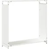 VIDAXL - Portant de bois chauffage blanc 90x28x90 cm