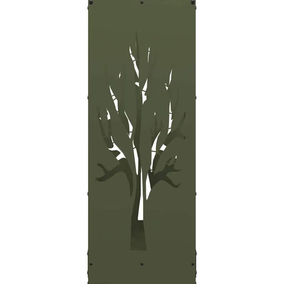 VIDAXL - Portant de bois chauffage vert olive 40x30x80 cm
