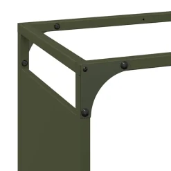 VIDAXL - Portant de bois chauffage vert olive 60x28x90 cm
