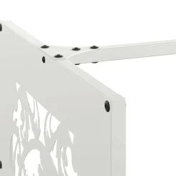 VIDAXL - Portant de bois chauffage blanc 40x40x40 cm