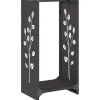 VIDAXL - Portant de bois chauffage noir 40x30x80 cm