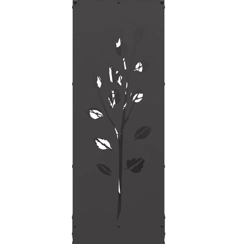 VIDAXL - Portant de bois chauffage noir 40x30x80 cm