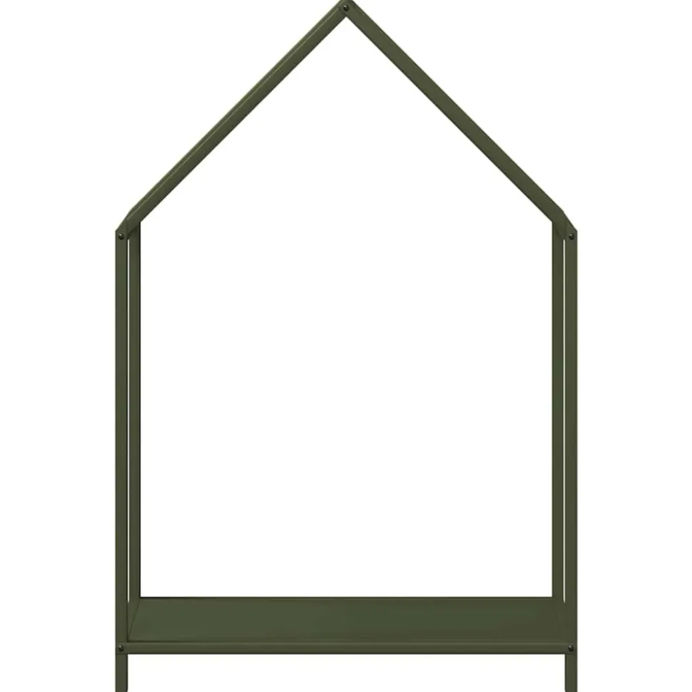 VIDAXL - Portant de bois chauffage vert olive 60x25x90 cm