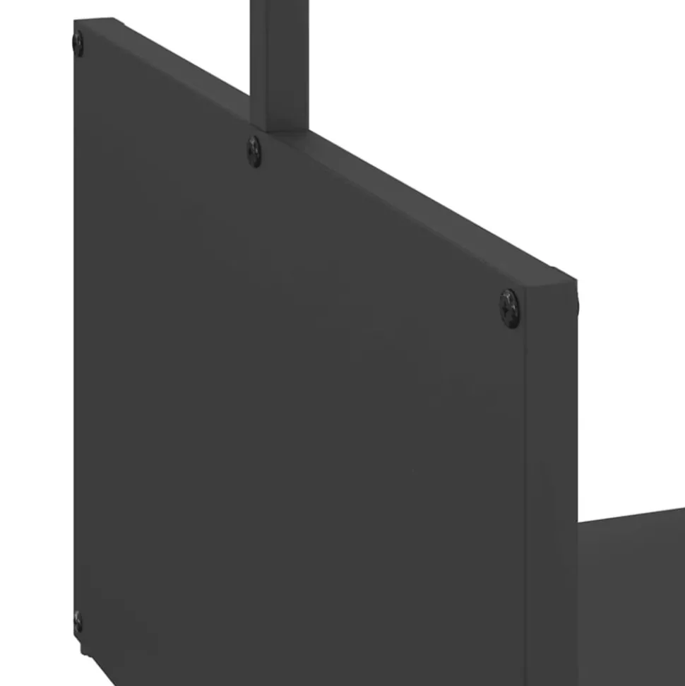 VIDAXL - Portant de bois chauffage noir 40x40x40 cm