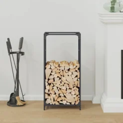 VIDAXL - Portant de bois chauffage anthracite 44x28x90 cm