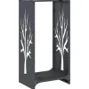 VIDAXL - Portant de bois chauffage anthracite 40x30x80 cm