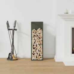 VIDAXL - Portant de bois chauffage vert olive 25x25x80 cm