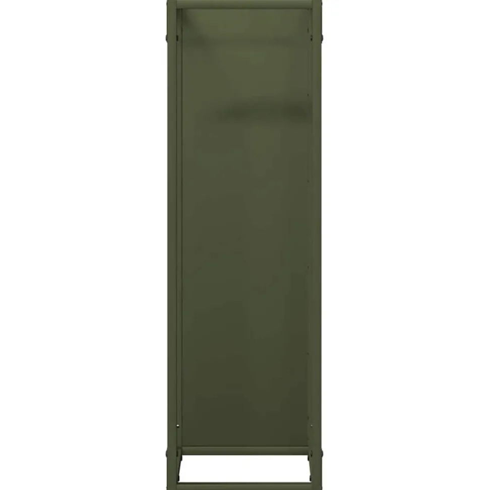VIDAXL - Portant de bois chauffage vert olive 25x25x80 cm