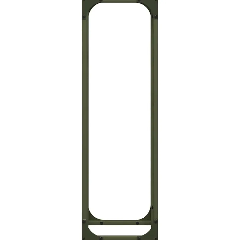 VIDAXL - Portant de bois chauffage vert olive 25x25x80 cm